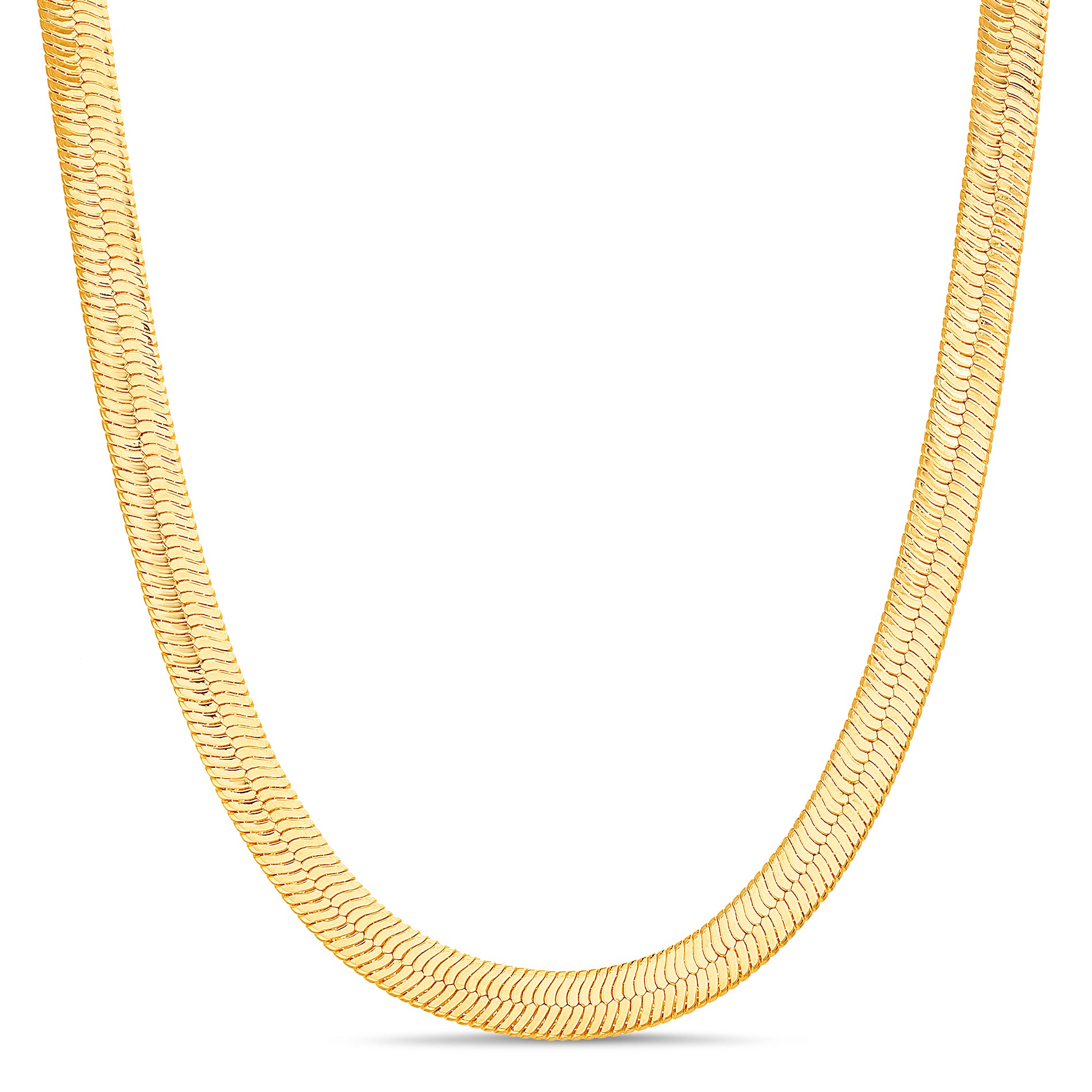 Gold Herringbone Chain – 7MM
